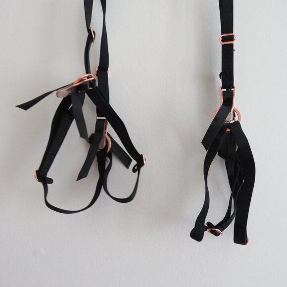 LOUNGE Tyra Floral Lace Sheer Mesh Suspender Belt in Black - Size XS - Picture 11 of 14